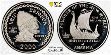 2000-P $1 Leif Ericson PR66DCAM