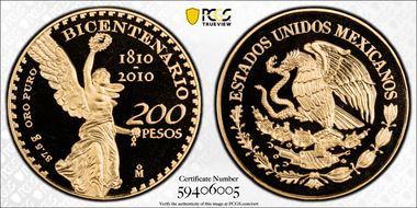 2010-Mo 200 P Bicentenary KM-932 Au PR69DCAM