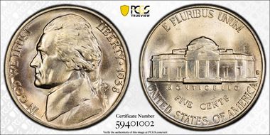 1938-S 5C MS67+ FS