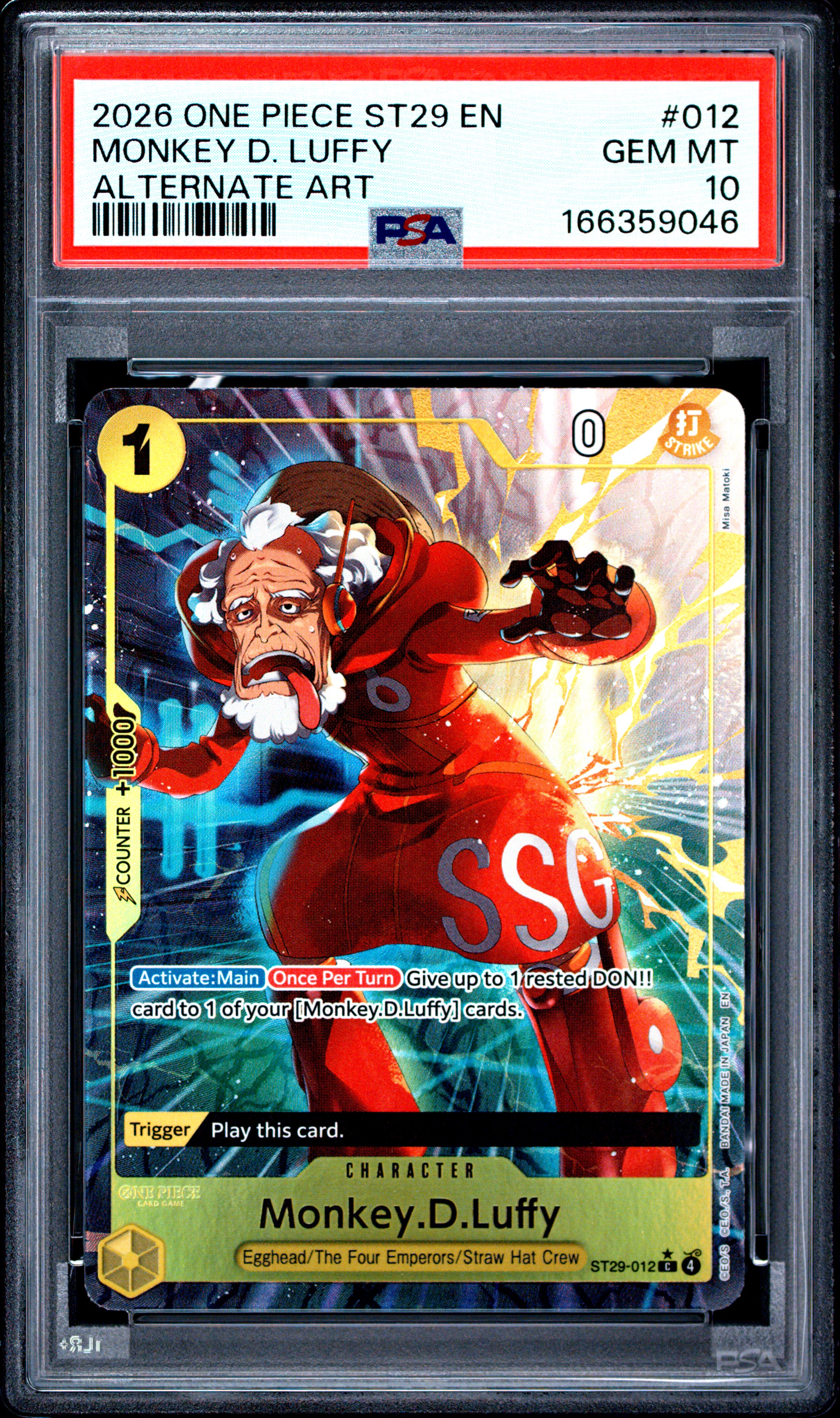 2026 #012 Monkey D. Luffy PSA 10 One Piece Starter Deck ST29-Egghead