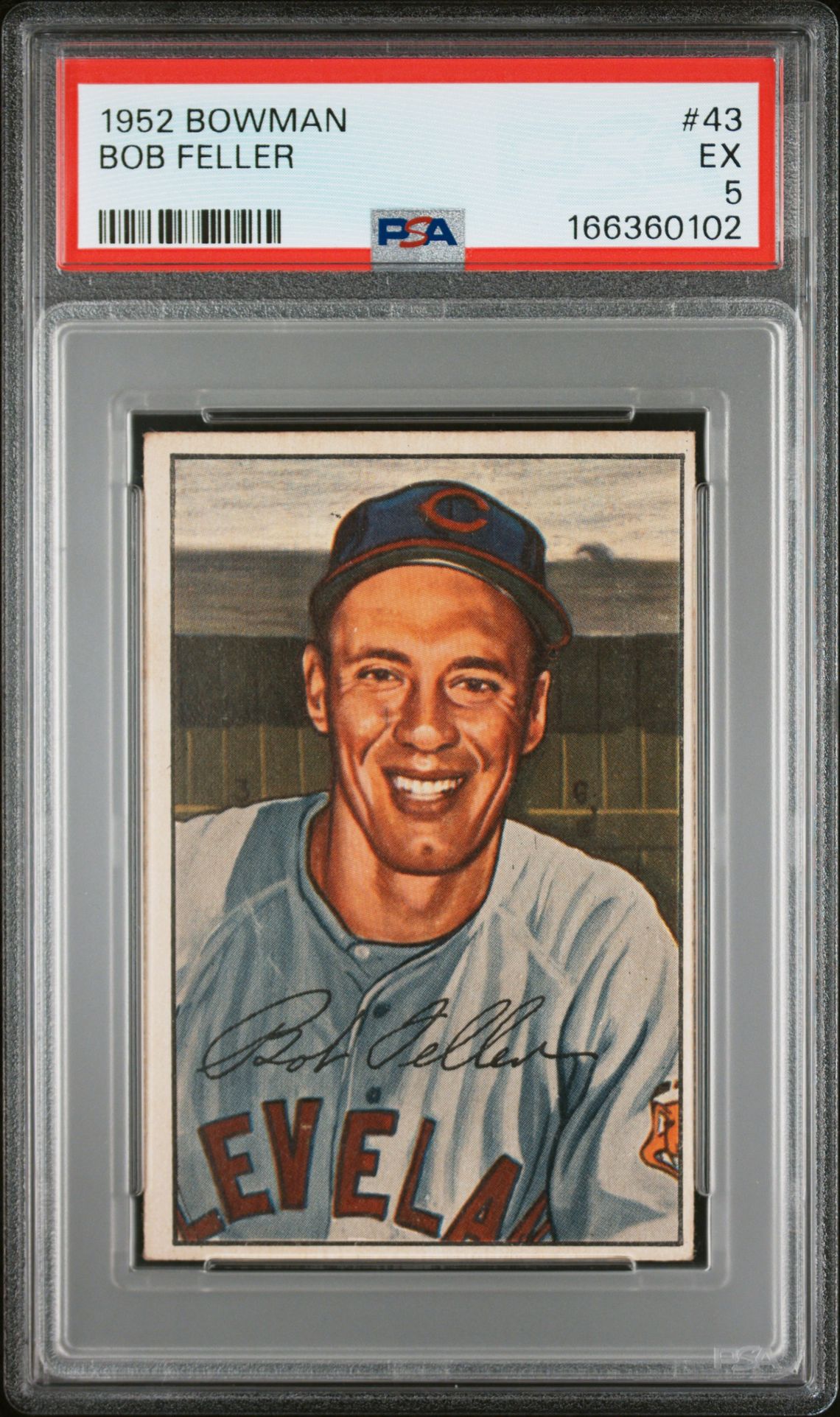 1952 Bowman Bob Feller #43 Ex 5 front