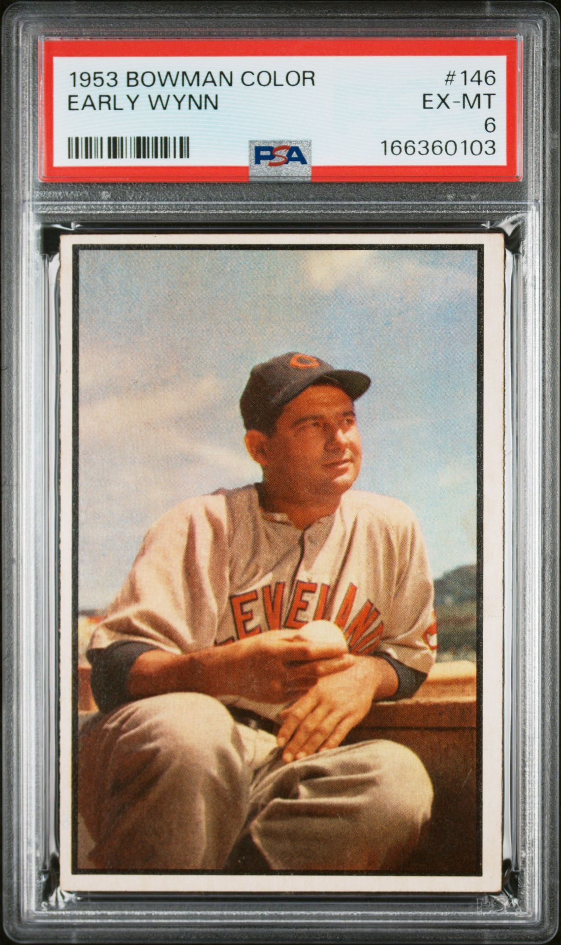 1953 Bowman Color Early Wynn #146 Ex-Mt 6 front