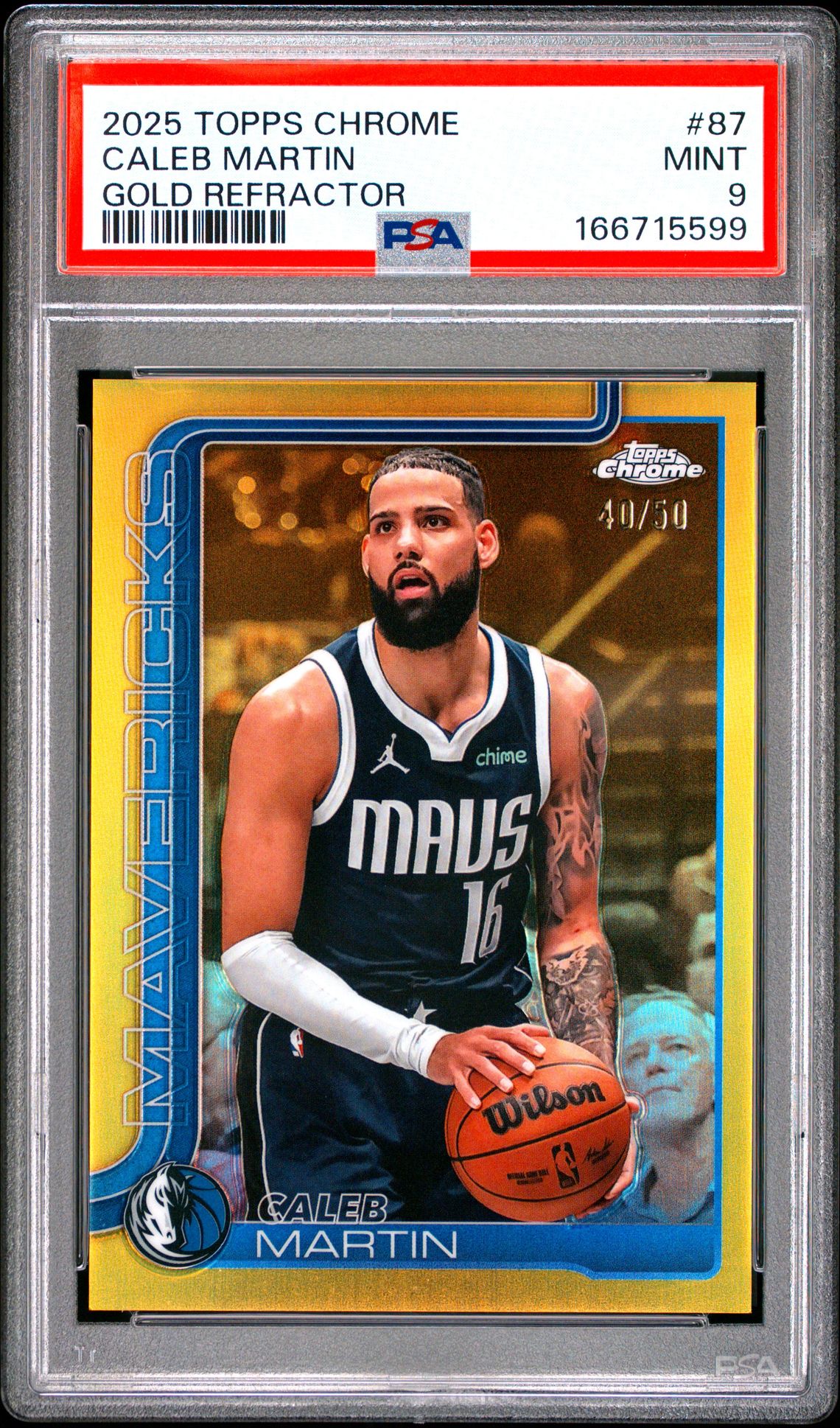 2025 Topps Chrome Caleb Martin #87 (Gold Refractor) Mint 9 front