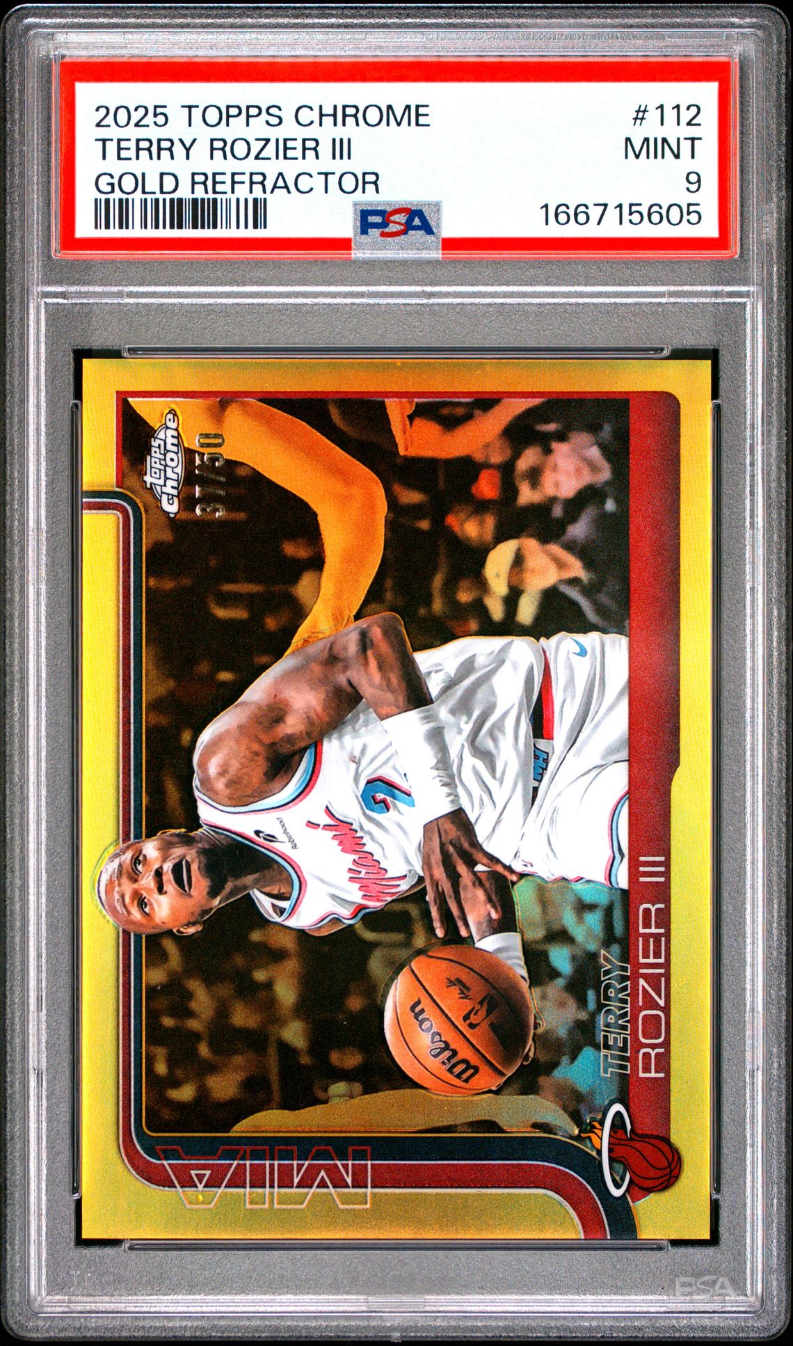 2025 Topps Chrome Terry Rozier Iii #112 (Gold Refractor) Mint 9 front