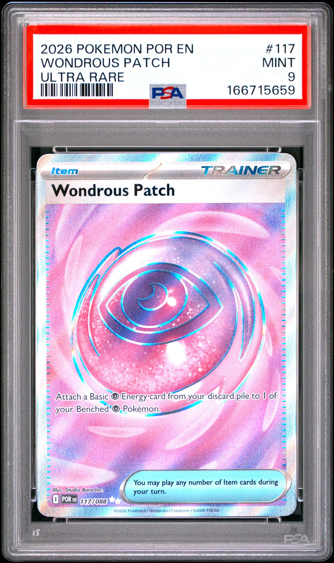 2026 Pokemon Por En-Perfect Order Wondrous Patch #117 (Ultra Rare) Mint 9 front