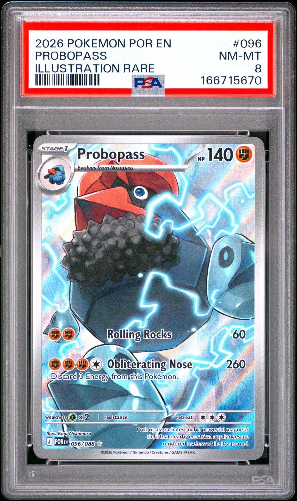2026 Pokemon Por En-Perfect Order Probopass #096 (Illustration Rare) Nm-Mt 8 front