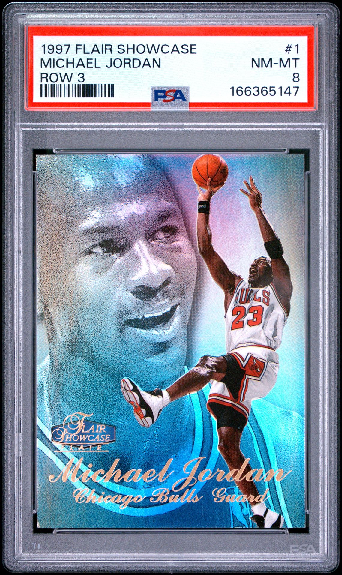 1997 Flair Showcase Michael Jordan #1 (Row 3) Nm-Mt 8 front