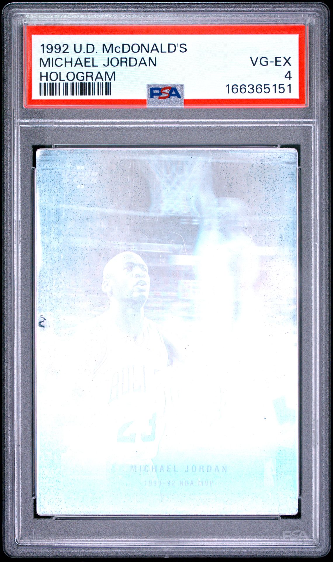 1992 Upper Deck Mcdonald's Michael Jordan (Hologram) Vg-Ex 4 front
