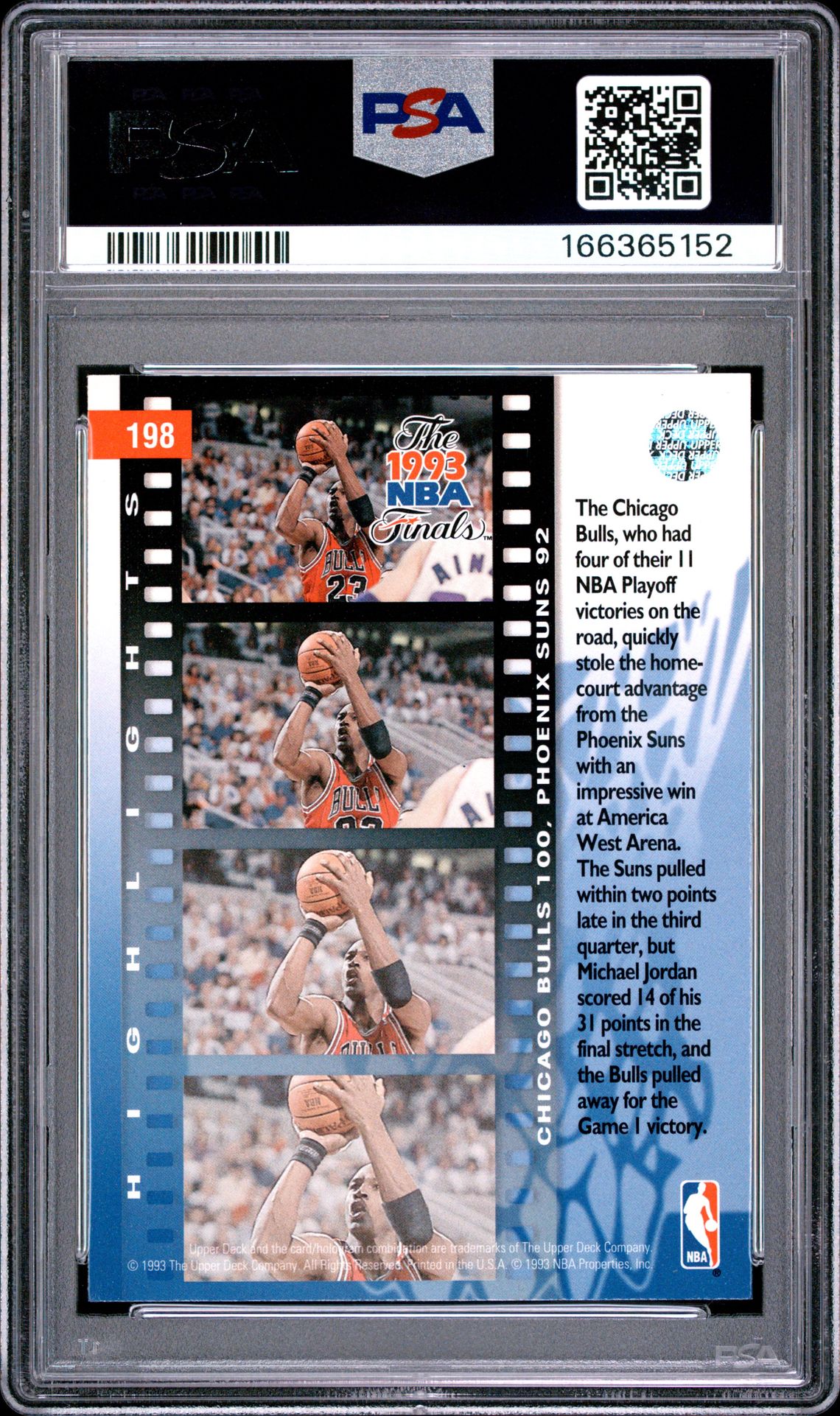 1993 Upper Deck Michael Jordan #198 Nm 7 back