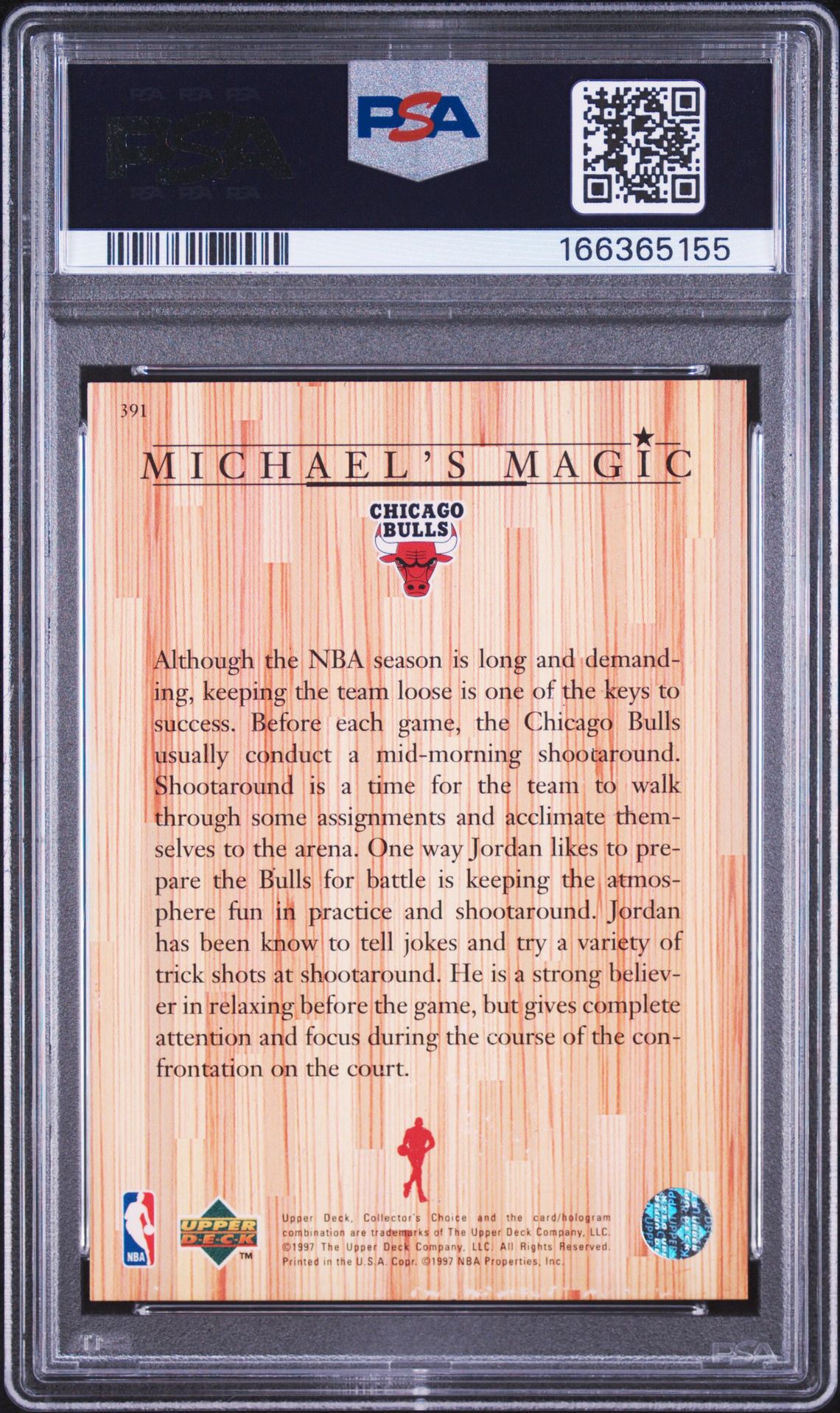 1997 Collector's Choice Michael Jordan #391 Ex 5 back