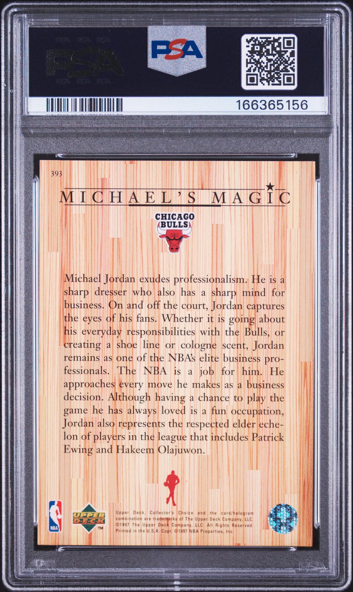 1997 Collector's Choice Michael Jordan #393 Ex 5 back