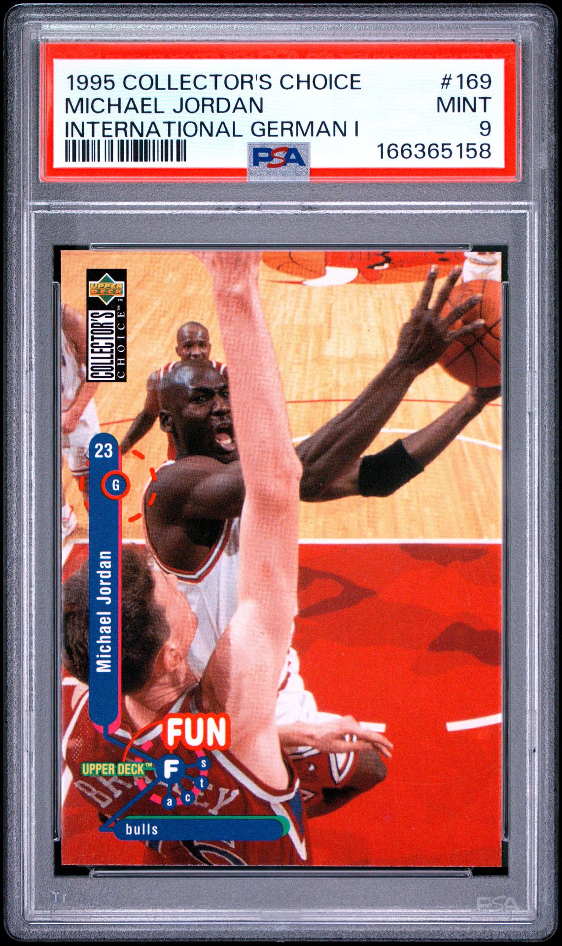1995 Collector's Choice International German I Michael Jordan #169 (International German I) Mint 9 front