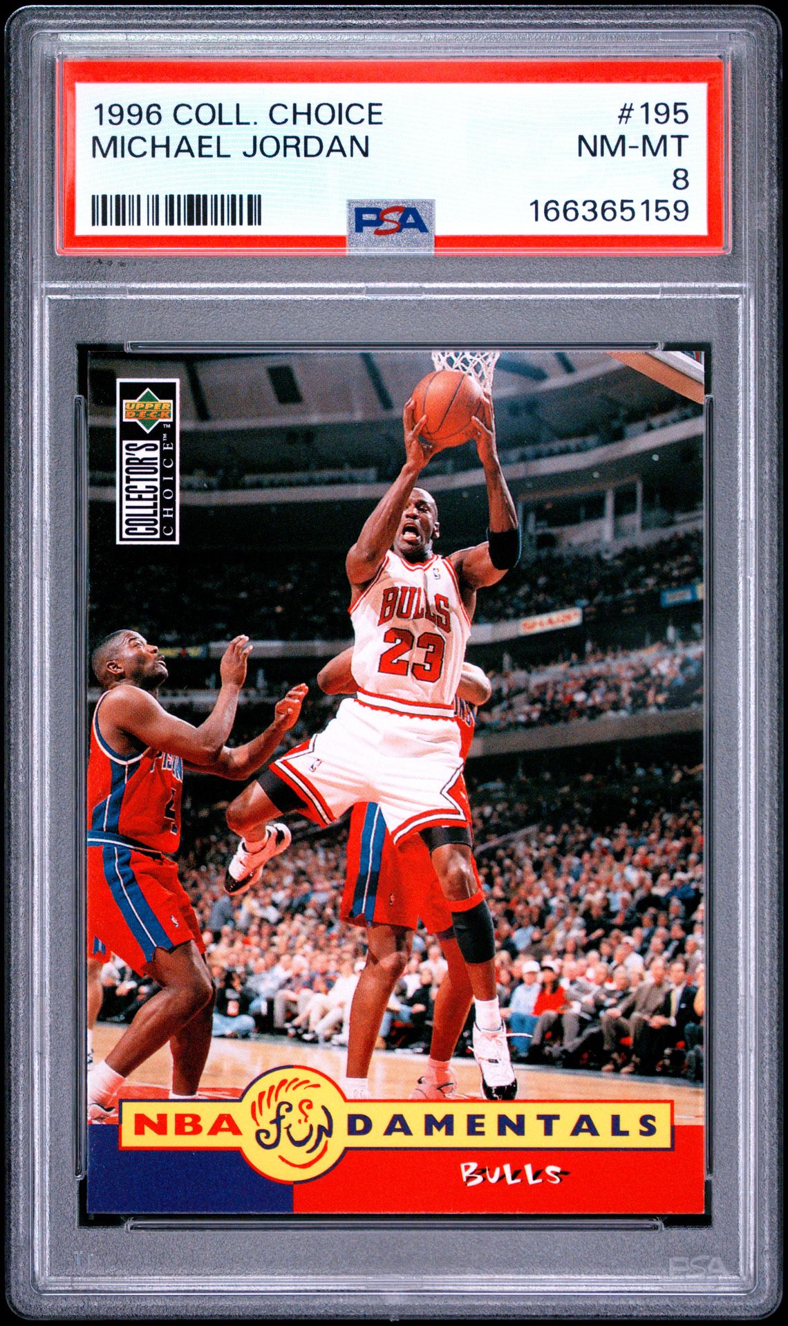 1996 Collector's Choice Michael Jordan #195 Nm-Mt 8 front