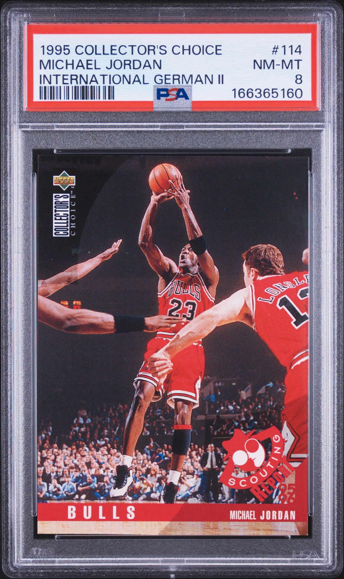 1995 Collector's Choice International German Ii Michael Jordan #114 (International German Ii) Nm-Mt 8 front