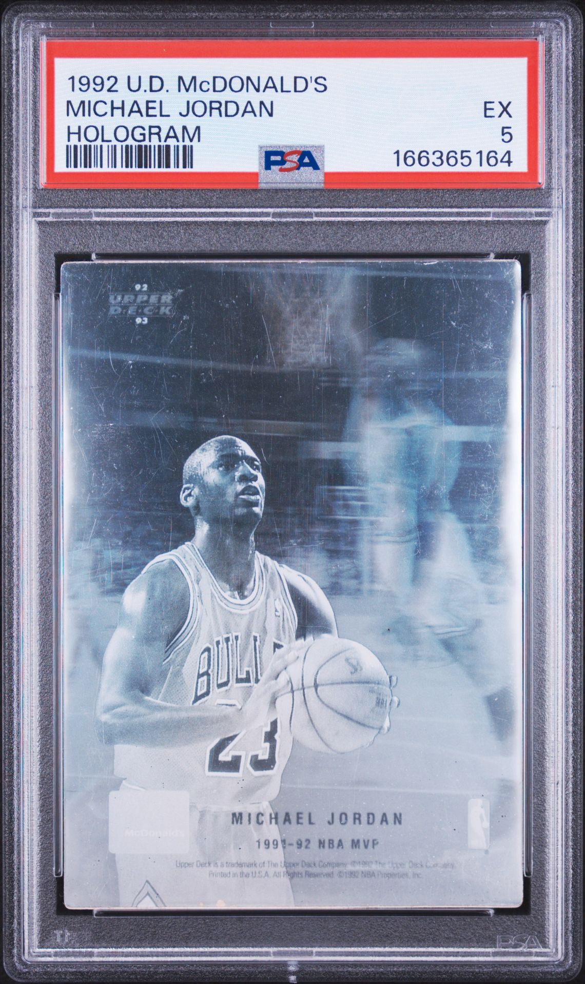 1992 Upper Deck Mcdonald's Michael Jordan (Hologram) Ex 5 front