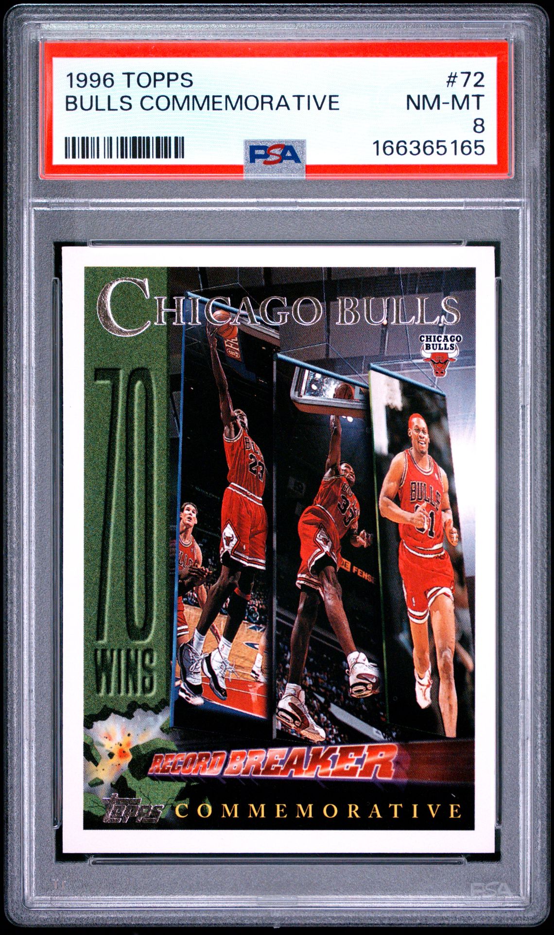 1996 Topps Bulls Commemorative #72 Nm-Mt 8 front