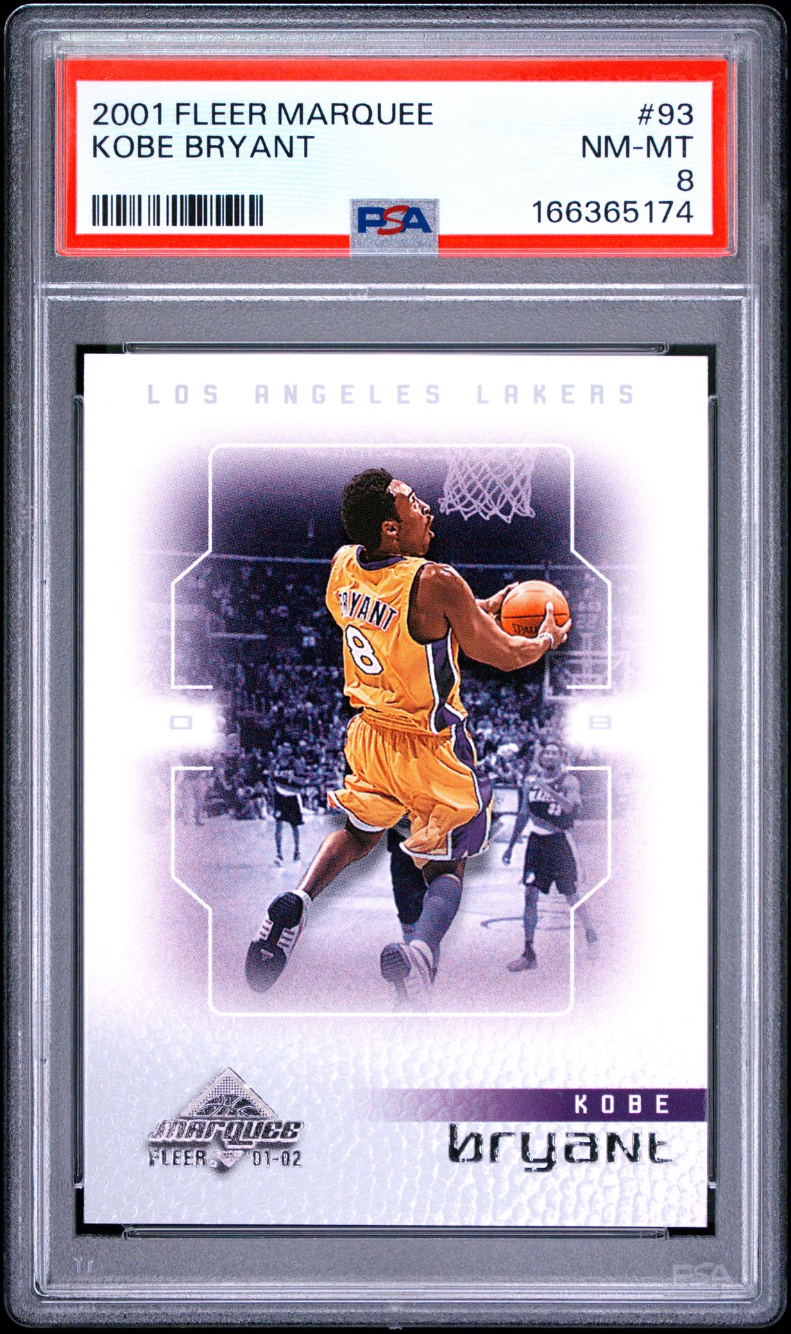 2001 Fleer Marquee Kobe Bryant #93 Nm-Mt 8 front