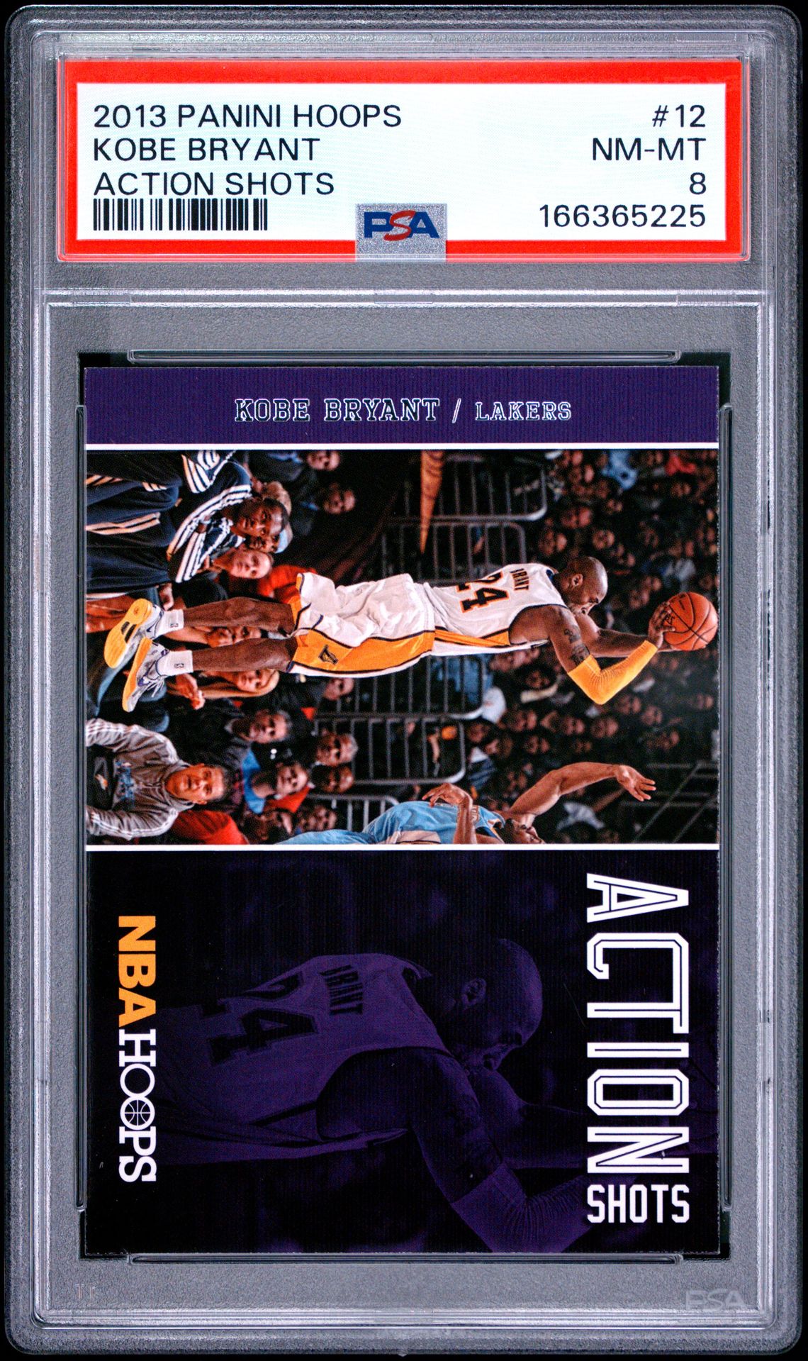2013 Panini Hoops Action Shots Kobe Bryant #12 (Action Shots) Nm-Mt 8 front