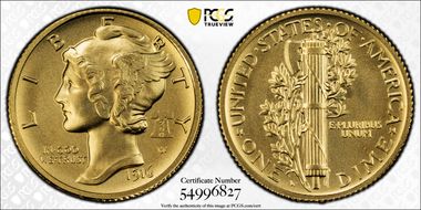 "1916" W (2026) 10C Mercury Au w/ Liberty Bell 250 Privy SP70
