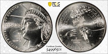 2026-D 50C Enduring Liberty MS66