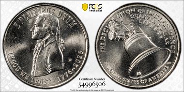 2026-D 25C Declaration of Independence MS67