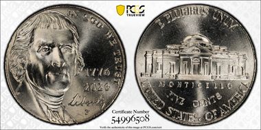 2026-P 5C 1776-2026 MS67FS