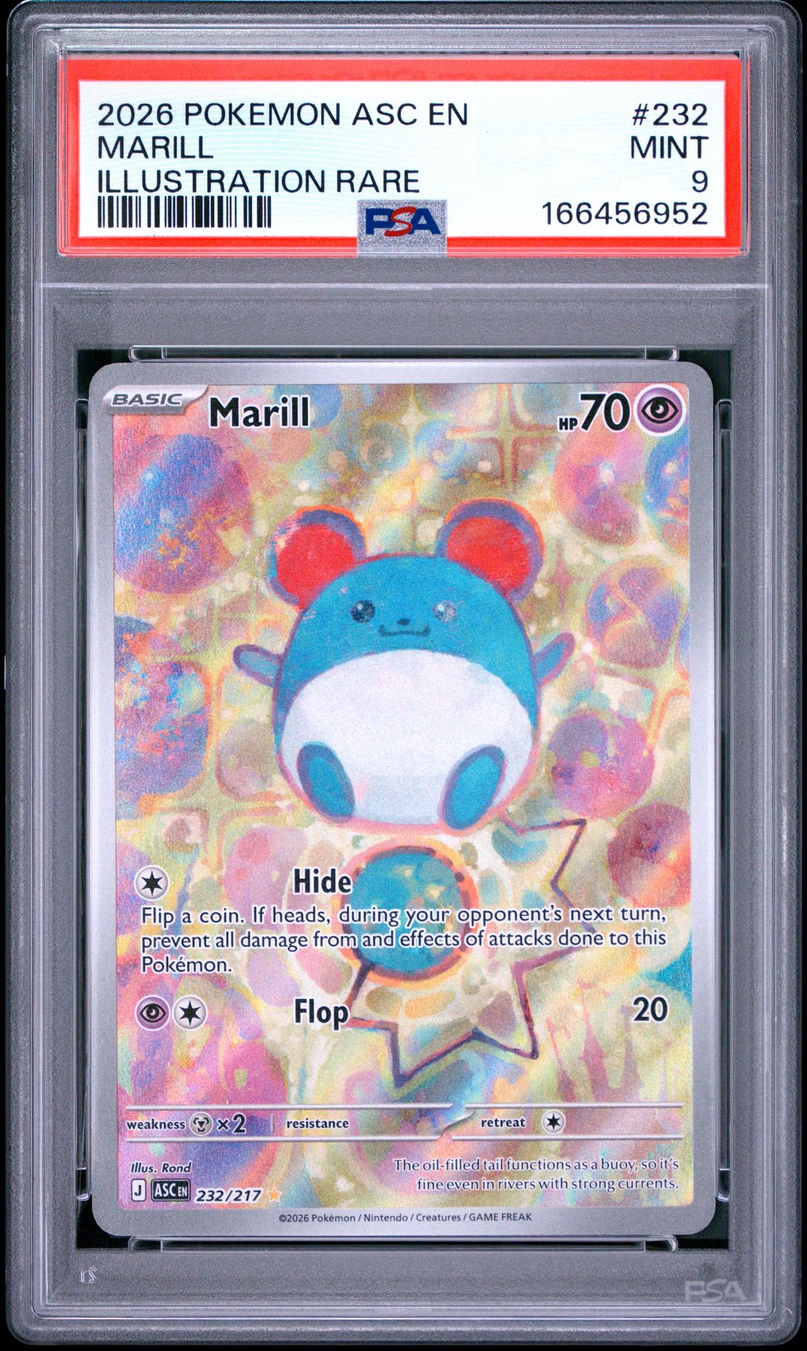 2026 Pokemon Asc En-Ascended Heroes Marill #232 (Illustration Rare) Mint 9 front