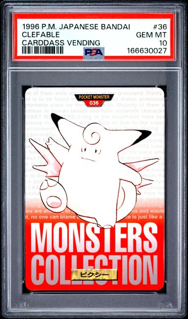 Clefable card PSA 10, cert 166630027