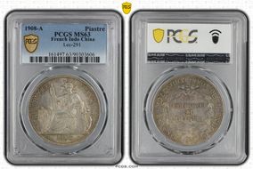 1908-A Piastre Lec-291 MS63