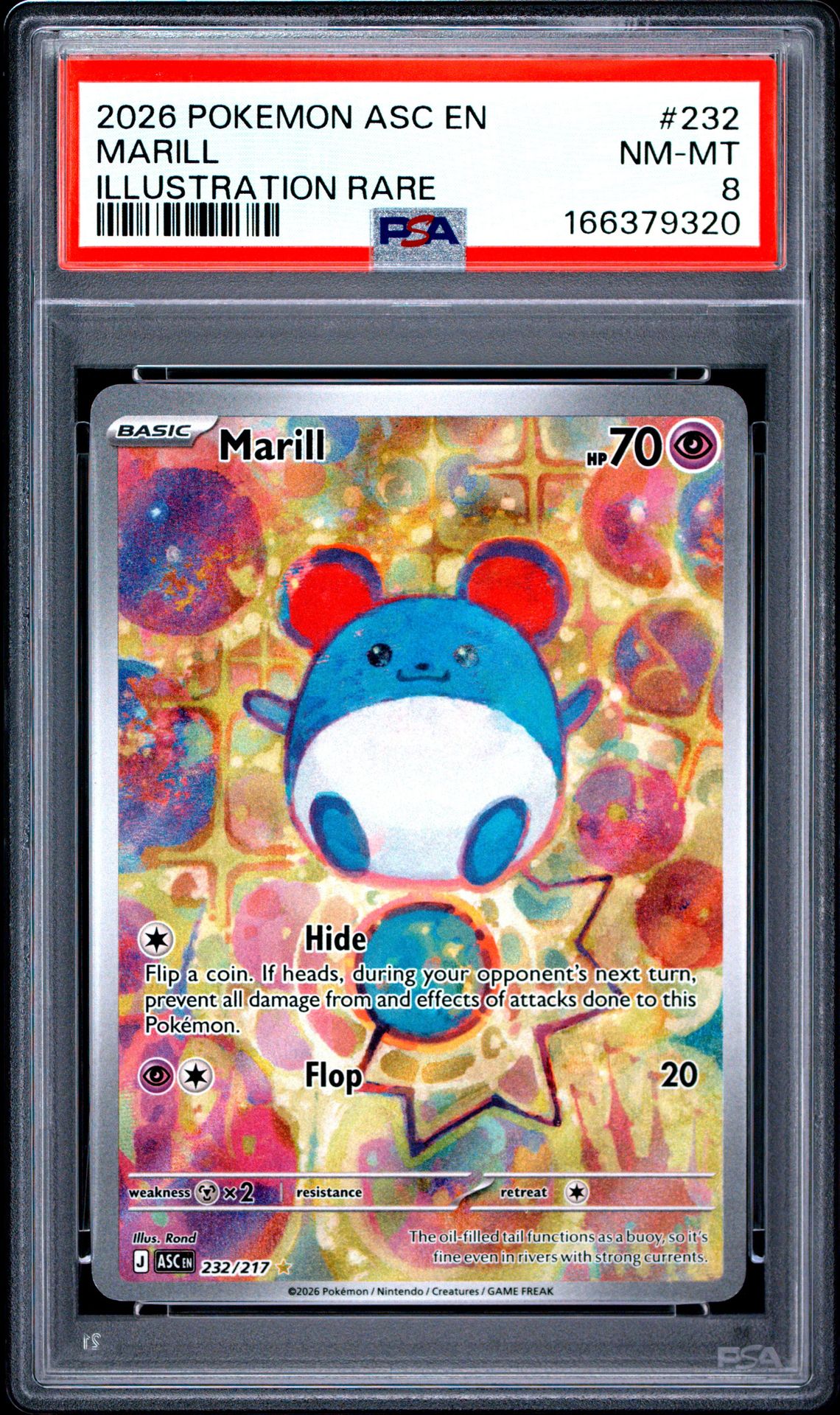 2026 Pokemon Asc En-Ascended Heroes Marill #232 (Illustration Rare) Nm-Mt 8 front