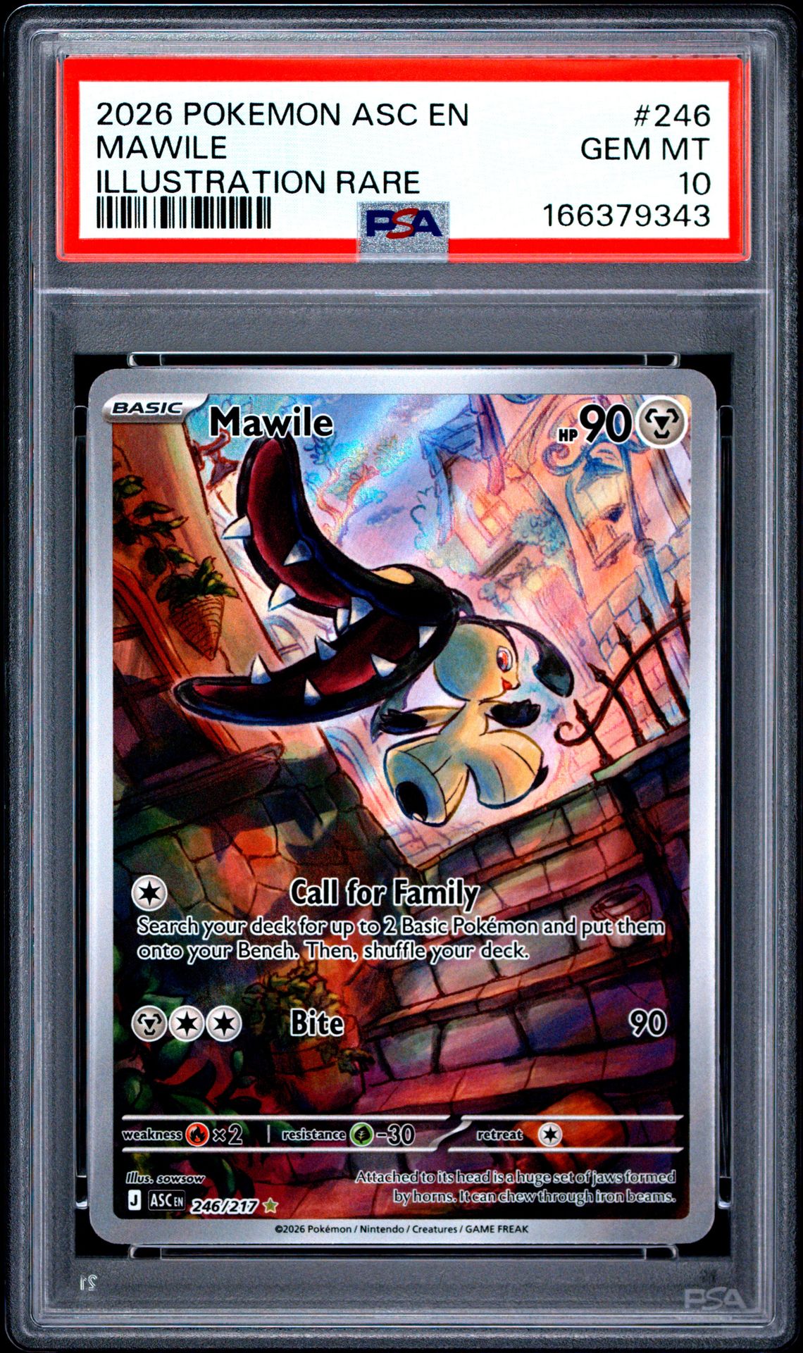 2026 Pokemon Asc En-Ascended Heroes Mawile #246 (Illustration Rare) Gem Mt 10 front