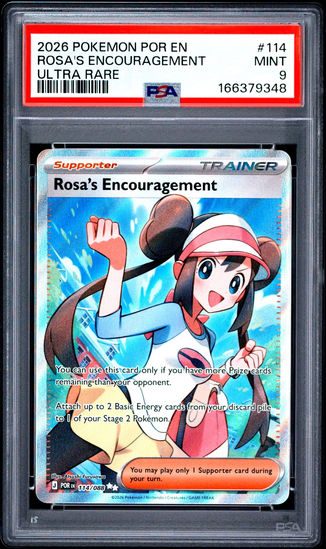 2026 Pokemon Por En-Perfect Order Rosa's Encouragement #114 (Ultra Rare) Mint 9 front
