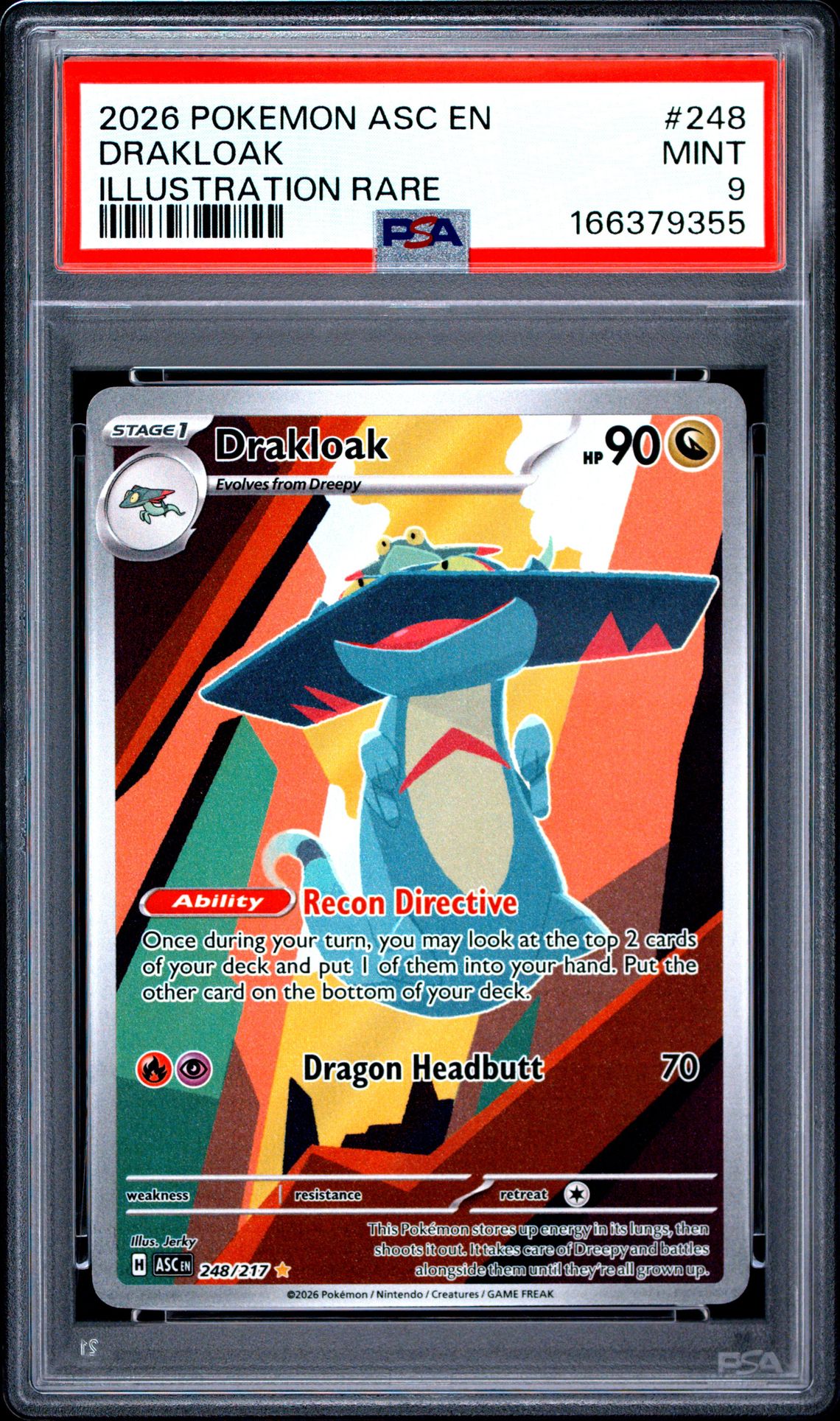 2026 Pokemon Asc En-Ascended Heroes Drakloak #248 (Illustration Rare) Mint 9 front