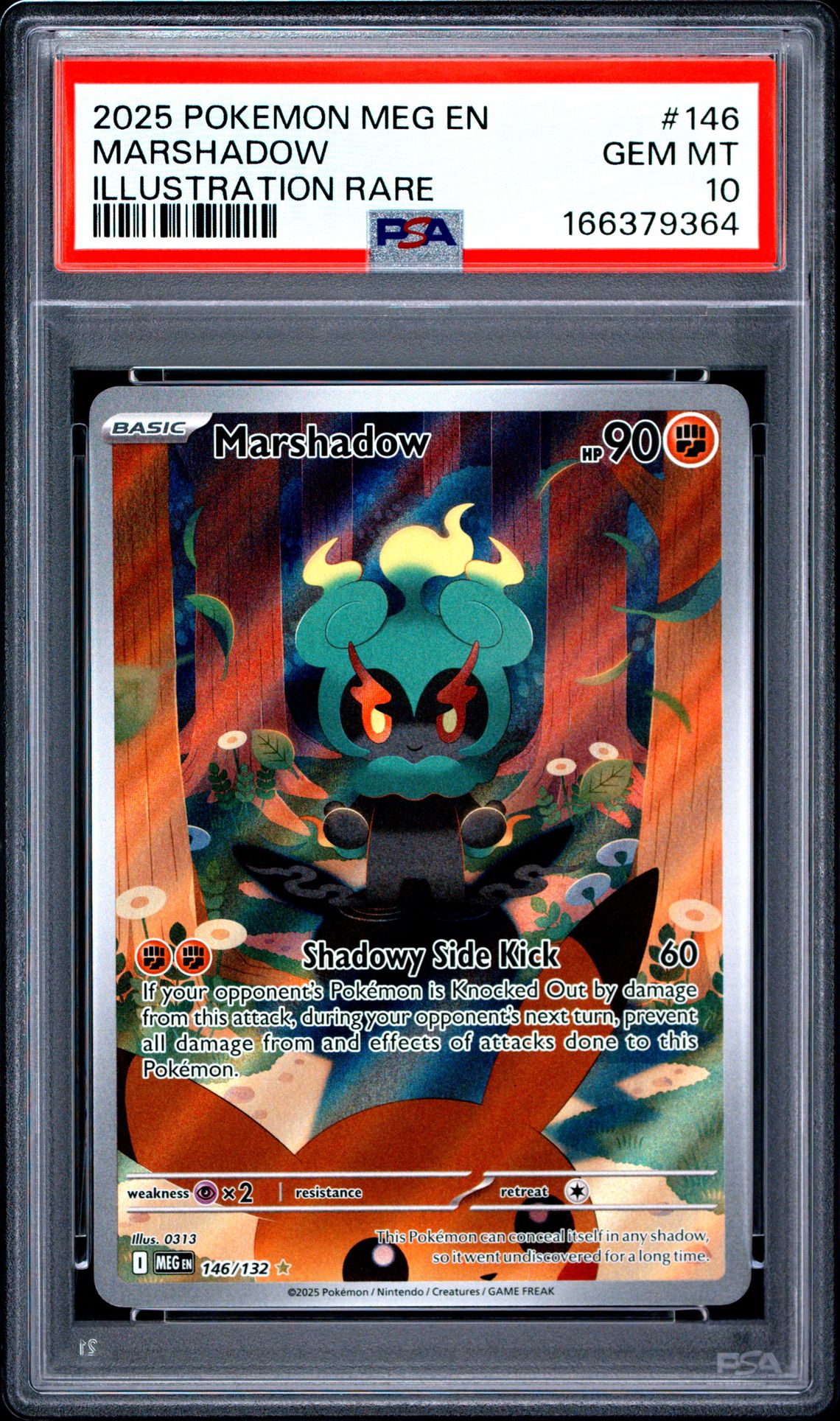 2025 POKEMON MEG EN-MEGA EVOLUTION MARSHADOW ILLUSTRATION RARE 146 GEM MT 10 front
