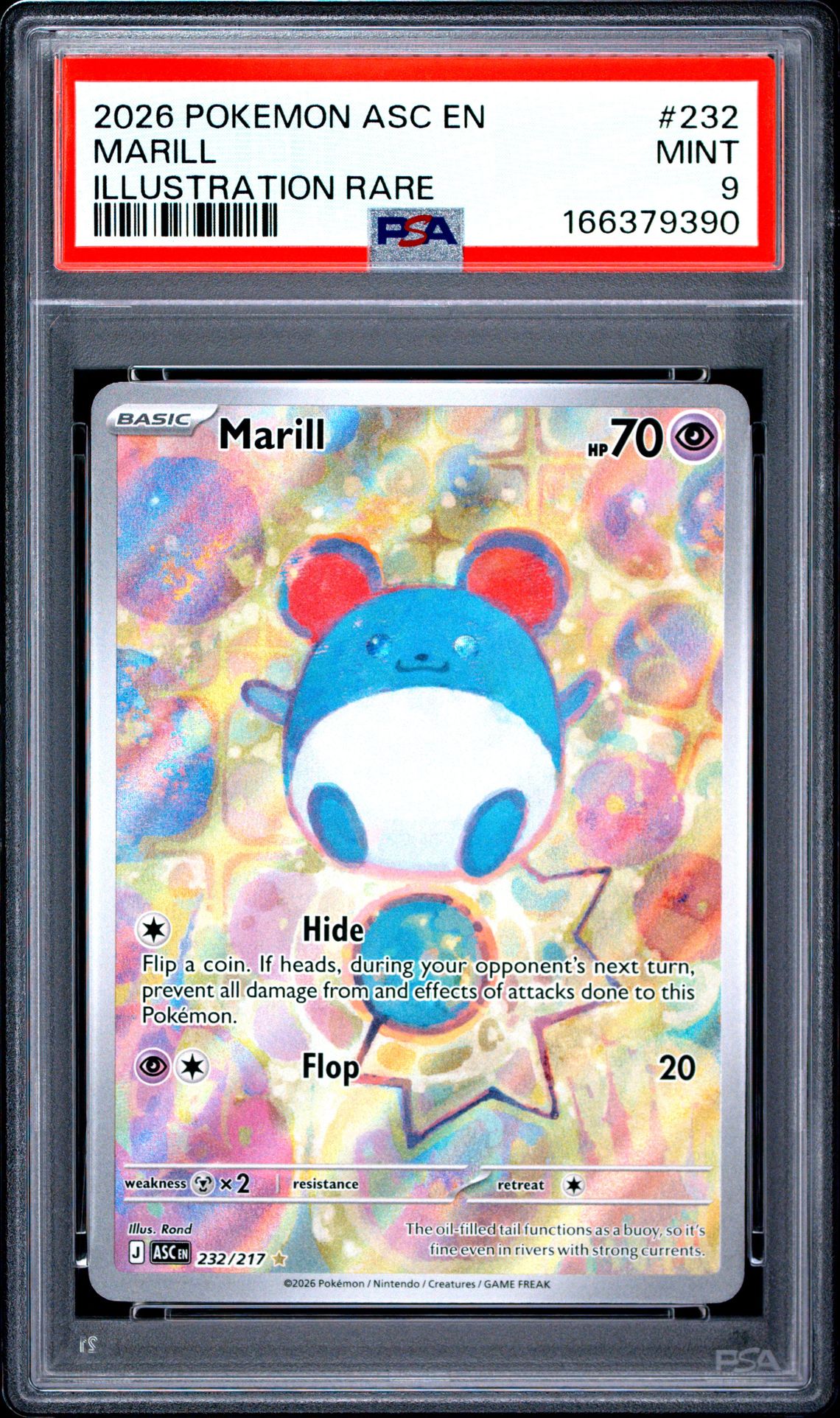 2026 Pokemon Asc En-Ascended Heroes Marill #232 (Illustration Rare) Mint 9 front