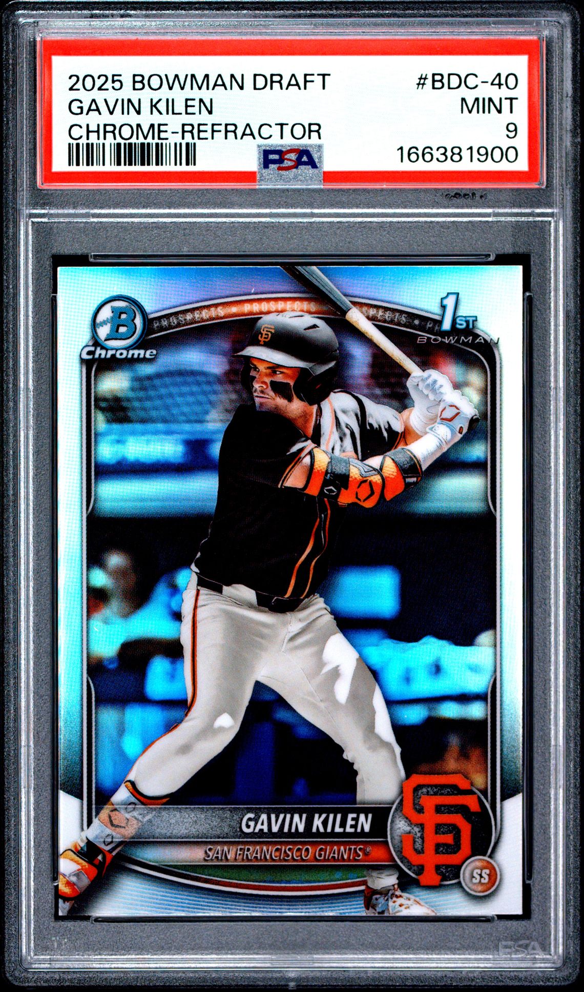 2025 Bowman Draft Gavin Kilen #Bdc-40 (Chrome-Refractor) Mint 9 front