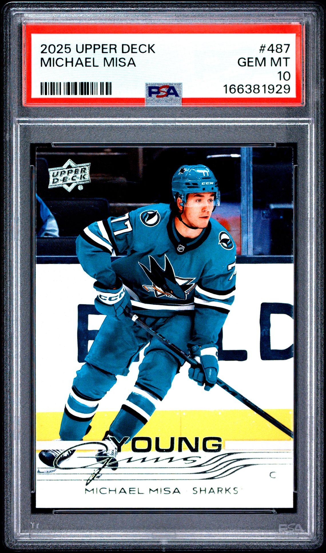 2025 Upper Deck Michael Misa #487 Gem Mt 10 front