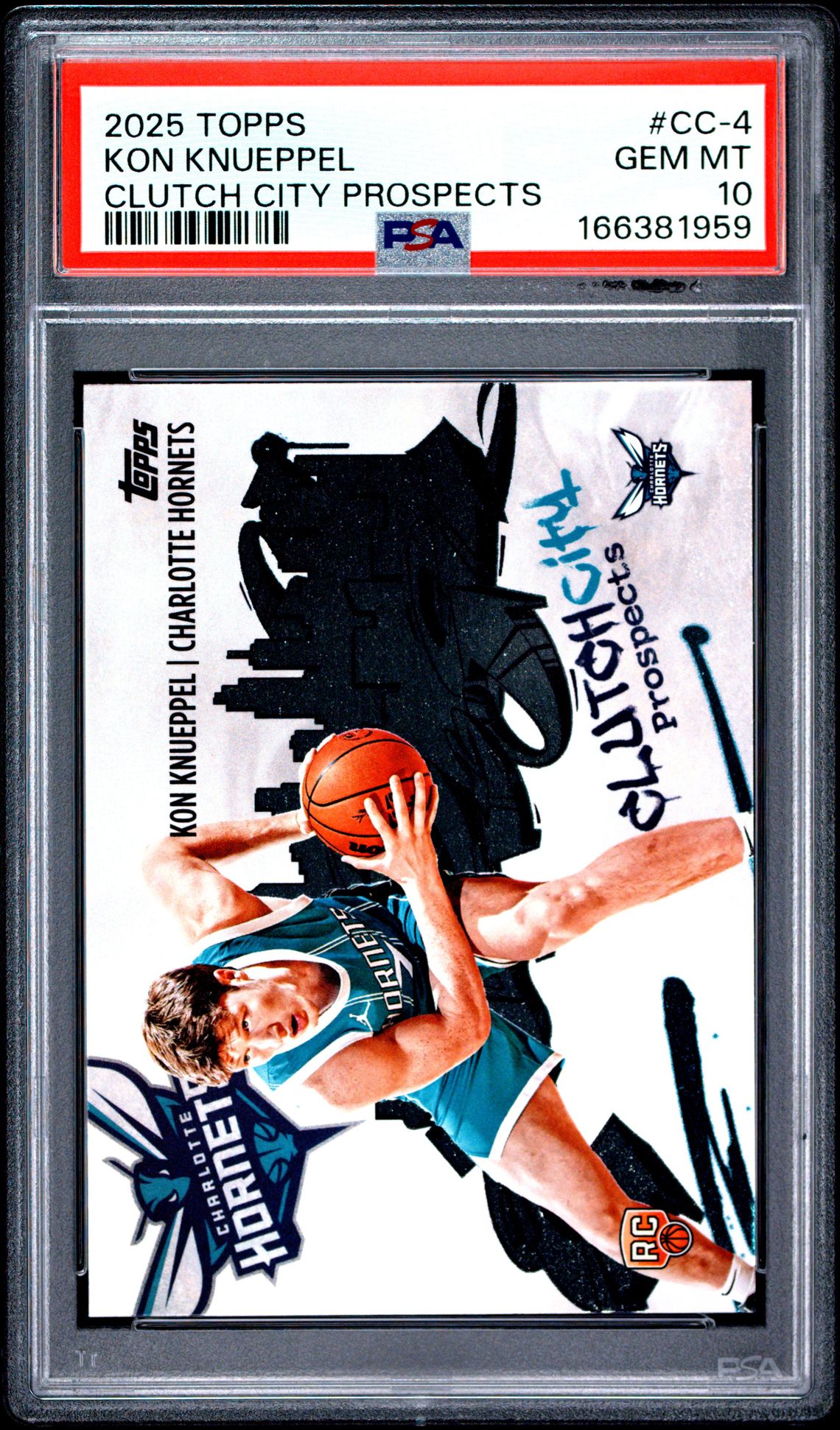 2025 Topps Clutch City Prospects Kon Knueppel #Cc-4 Gem Mt 10 front