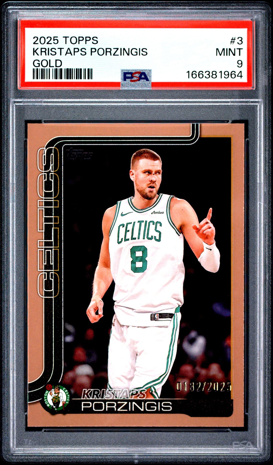 2025 Topps Kristaps Porzingis #3 (Gold) Mint 9 front