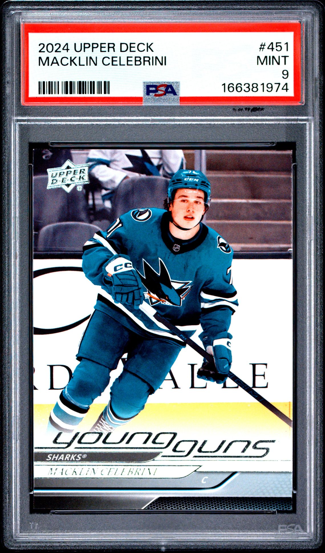 2024 Upper Deck Macklin Celebrini #451 Mint 9 front