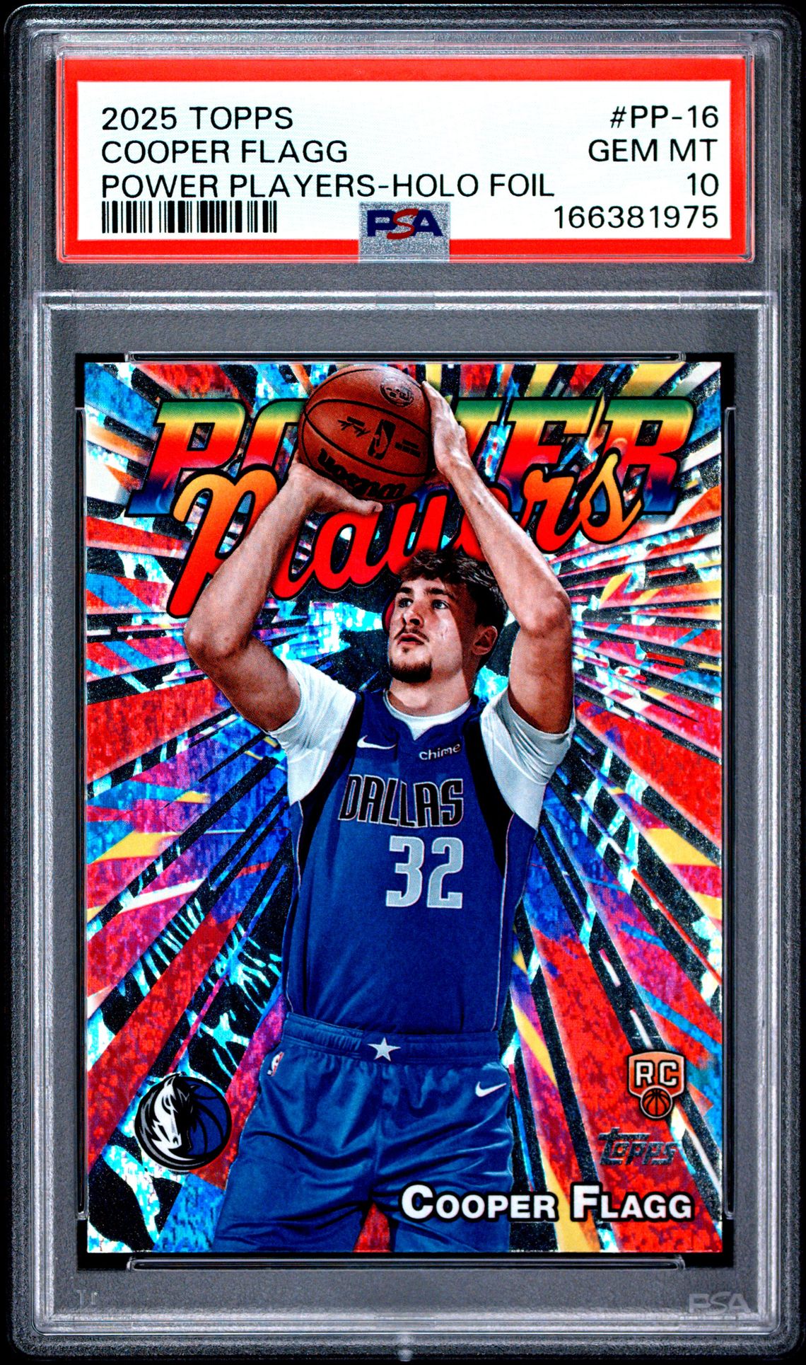 2025 Topps Power Players Cooper Flagg #Pp-16 (Power Players-Holo Foil) Gem Mt 10 front