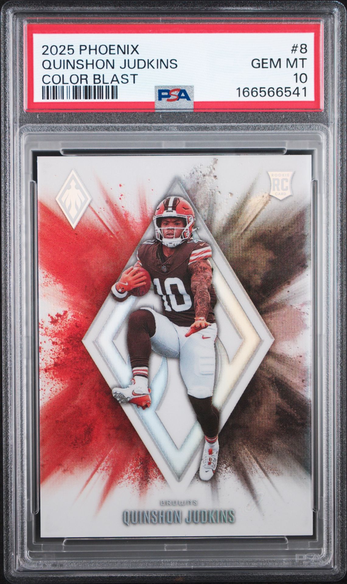 2025 Panini Phoenix Color Blast Quinshon Judkins #8 Gem Mt 10 front