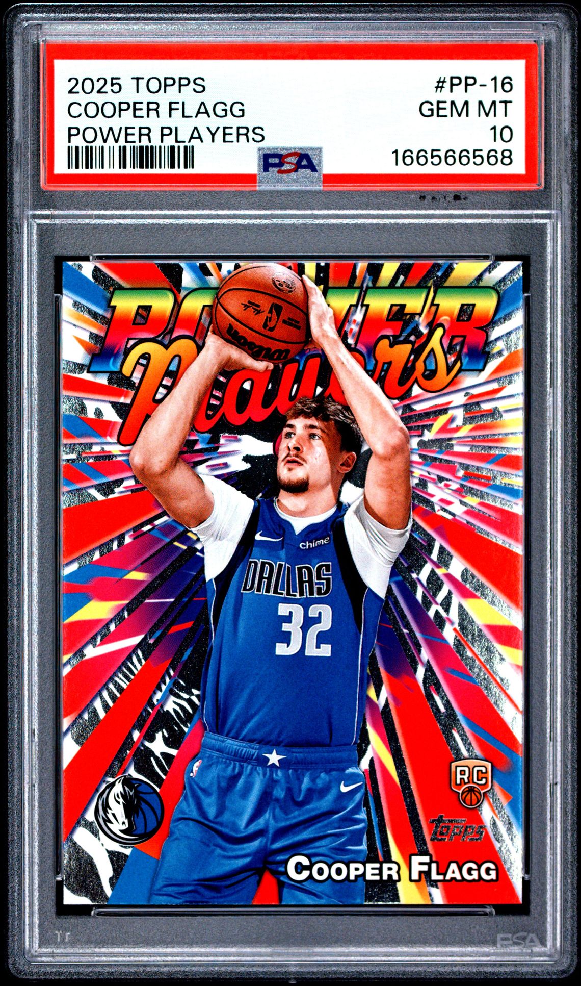 2025 Topps Power Players Cooper Flagg #Pp-16 Gem Mt 10 front view - PSA graded GEM MT 10