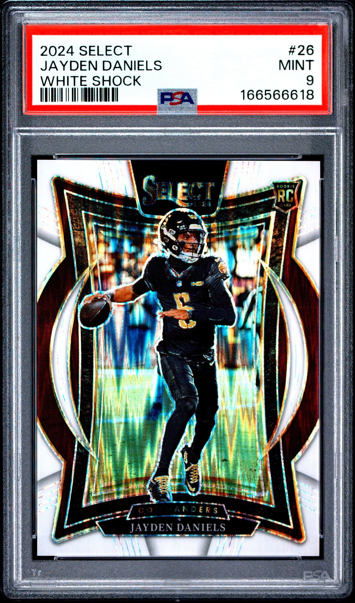 2024 Panini Select Jayden Daniels #26 (White Shock) Mint 9 front