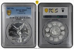 2007-Mo Onza Libertad Ag MS69