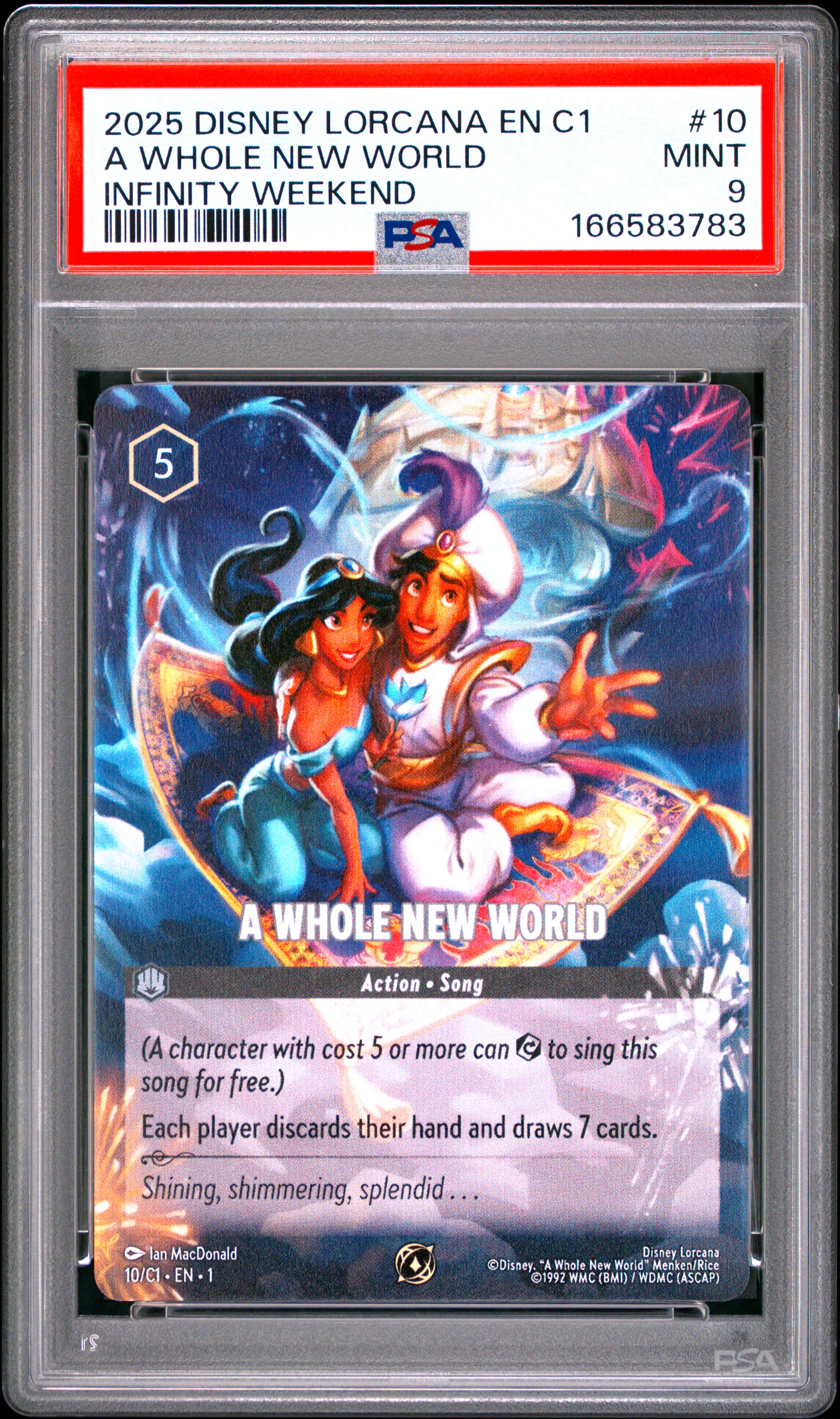 2025 #10 A Whole New World PSA 9 Disney Lorcana EN C1-Lorcana Challenge Promo