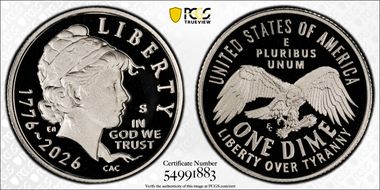 2026-S 10C Emerging Liberty Ag PR70DCAM