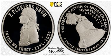 2026-S 25C Declaration of Independence Ag PR69DCAM