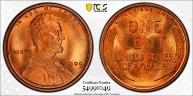 1909 1C Lincoln MS67+ RD