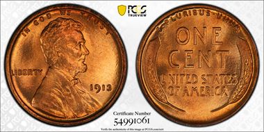 1913 1C MS67+ RD